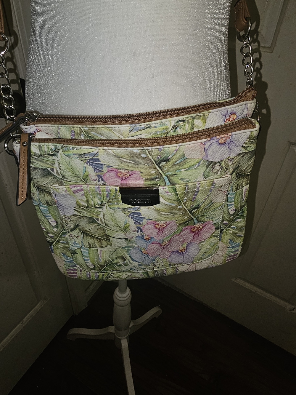 Rosetti Floral Crossbody with Tan Strap - Picture 2 of 7